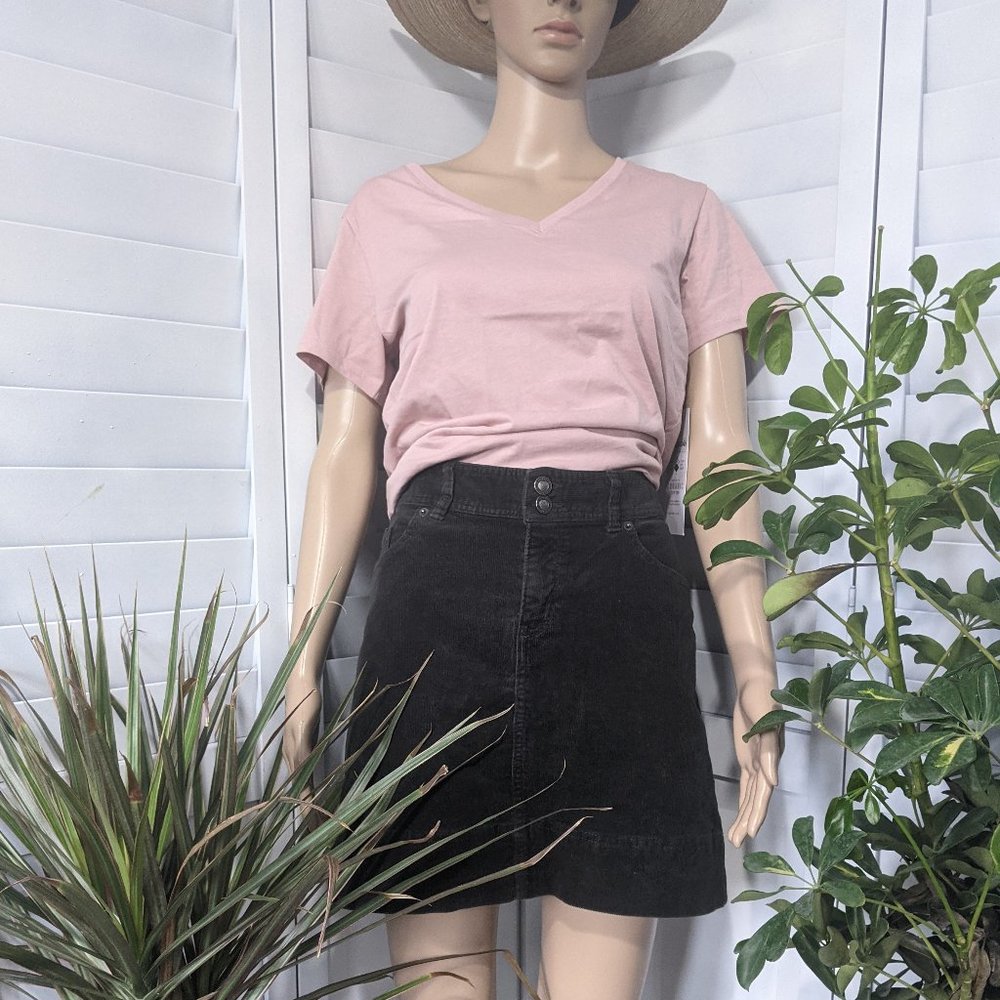 NWT Pact Pink V Neck Cotton Shirt S